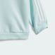 Комплект костюм Adidas: світшот, джоггери Essentials 3-Stripes дитячий Різнокольоровий (IZ4979 green lav25 (9-12 місяців)