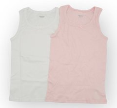 Комплект бавовняних маєчок 2 шт для дівчинки Piazza Italia Білий, рожевий (PIT1501 96 white, pink (5-6 лет (118 см))