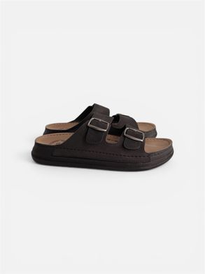 Шлепанцы с ремешком в стиле Birkenstock Sepra Мужские Черный 40 (25 см) (ME6005 black)