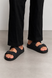 Шлепанцы с ремешком в стиле Birkenstock Sepra Мужские Черный 40 (25 см) (ME6005 black)