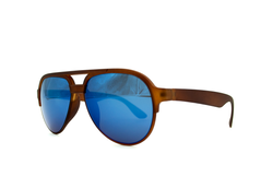 Сонцезахисні окуляри для чоловіків Aedoll Синій з коричневим (7013 blue-brown (ширина з оправою 14 см, висота з оправою 6 см, довжина дужки 14 см)