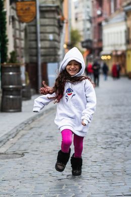 Худі для дівчинки Baby Shark (Бейбі Шарк) Сірий меланж (Xd14 gray (122-128)