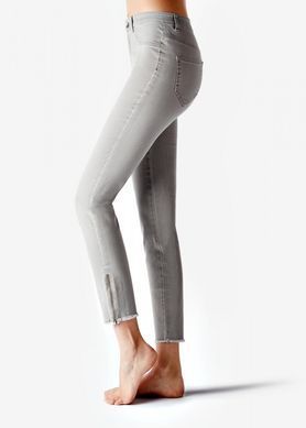 Серые джинсы с боковыми молниями женские Calzedonia (modp0587 grey1 (S (36))