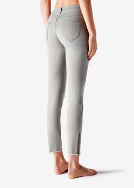 Серые джинсы с боковыми молниями женские Calzedonia (modp0587 grey1 (S (36))