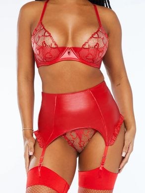 Глянцевая юбка с подвязками женская Savage X Fenty by Rihanna Красный (LI2250528 red (EU(S))