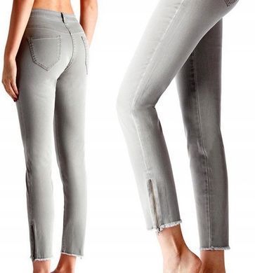 Серые джинсы с боковыми молниями женские Calzedonia (modp0587 grey1 (S (36))