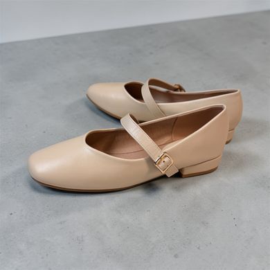 Балетки Мері Джейн з ремінцем Loretta Жіночі Бежевий 36 (23,5 см) (e590 beige)