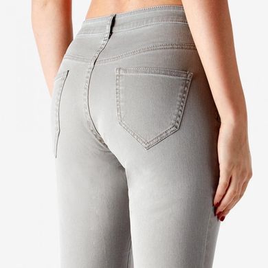 Серые джинсы с боковыми молниями женские Calzedonia (modp0587 grey1 (S (36))