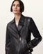 Кожаная байкерская куртка Allsaints Vela Slim Fit женская Черный (HOF Jackets black lav25 (EU 36)