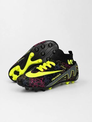 Бутсы Детские Walked Черно-салатовый 35 (23 см) Код: KRAW 041k black-green