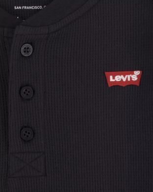 Вафельный лонгслив Термоджерси Levi's&reg; Thermal Tee для мальчика Черный (891 pvu black (92 (2A))