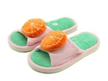 Комнатные тапочки для девочек Lion Розовый с зеленым (fruits21 pink-green (34-35 (230 мм))