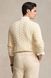 Свитер Polo Ralph Lauren CREAM из 100% хлопка с круглым вырезом и косичной вязкой мужской Кремовый (Polo Jump creame lav25 (L)